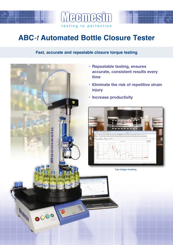 Automated Bottle Closure Tester Brochure